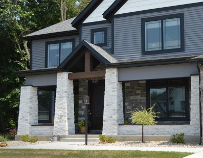 Stacked Ledgestone Series - Grey Mist