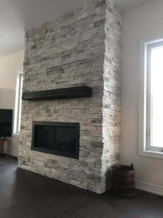 Stacked Ledgestone Series - Grey Mist