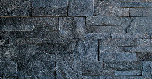 Canyon Stone Canada Stone Selex Natural Stone Veneer Quartzite Ledge Midnight Black