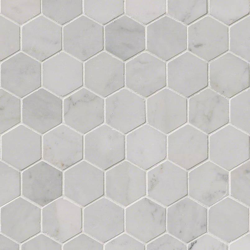 MSI Stone Hexagon Pattern Carrara White Hexagon Polished