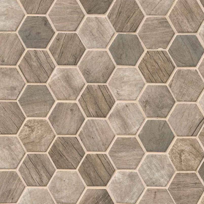 MSI Stone Hexagon Pattern Driftwood Hexagon