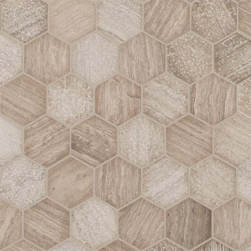 MSI Stone Hexagon Pattern Honey Comb Hexagon Multi Finish