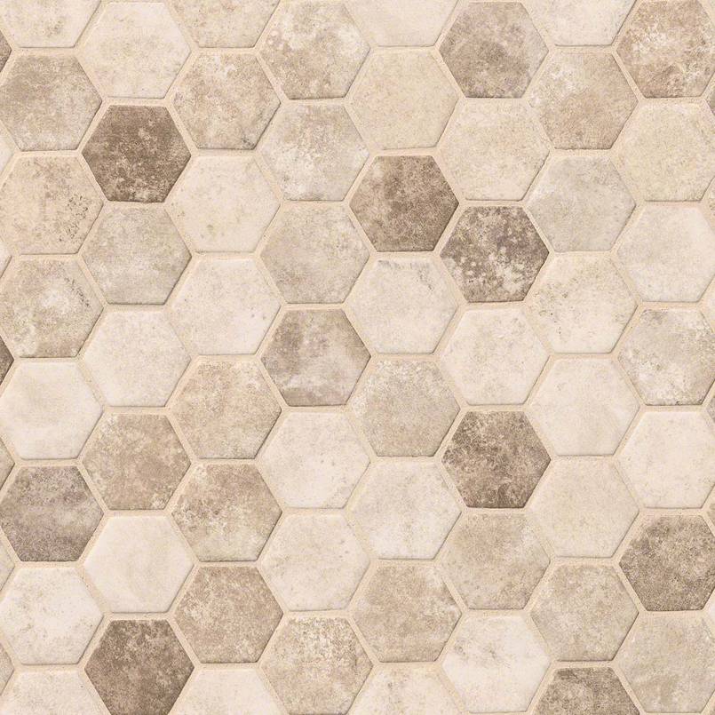 MSI Stone Hexagon Pattern Sandhills Hexagon