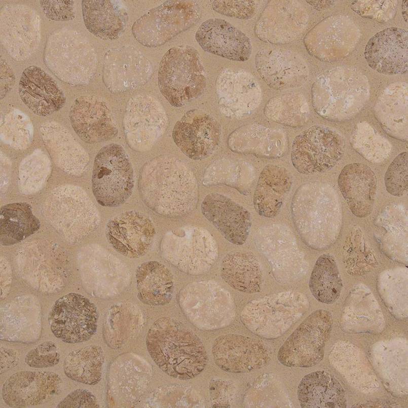 MSI Stone Pebble Pattern Travertine Blend Pebbles