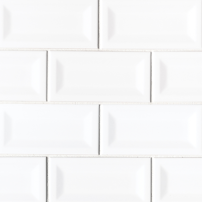 MSI Stone Inverted Bevel White Subway Tile