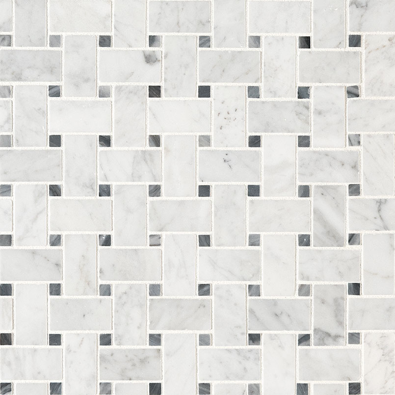 MSI Stone Basketweave Pattern Carrara White Basketweave
