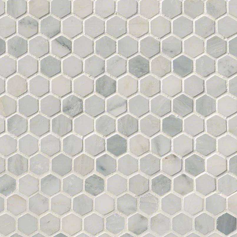 MSI Stone Hexagon Pattern Arabescato Carrara 1