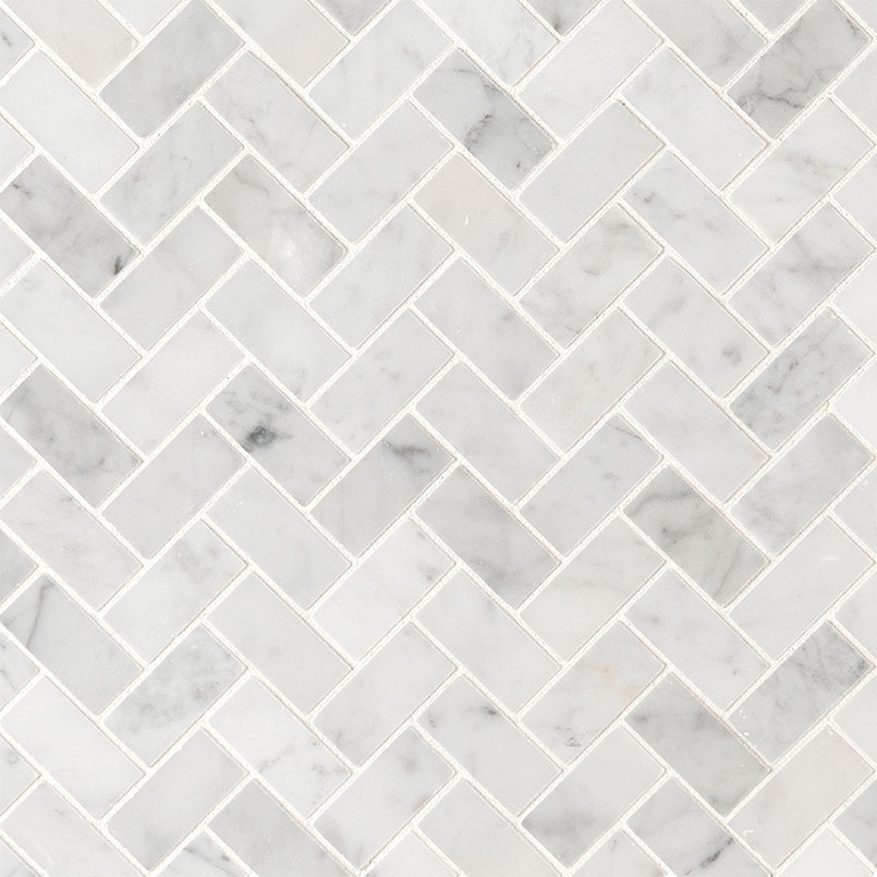 MSI Stone Herringbone Pattern Carrara White Herringbone