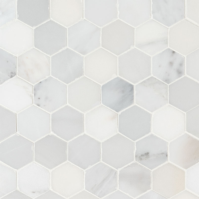 MSI Stone Hexagon Pattern Arabescato Carrara 2