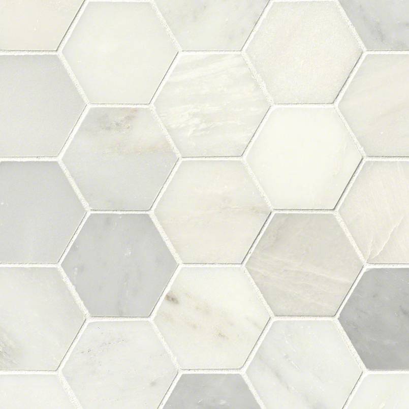 MSI Stone Hexagon Pattern Greecian White 3" Hexagon