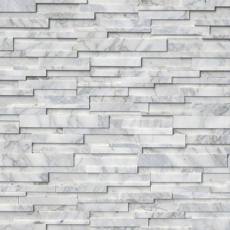 MSI Stone Natural Stone Veneer Rockmount Calacatta Cressa 3D Stacked Stone