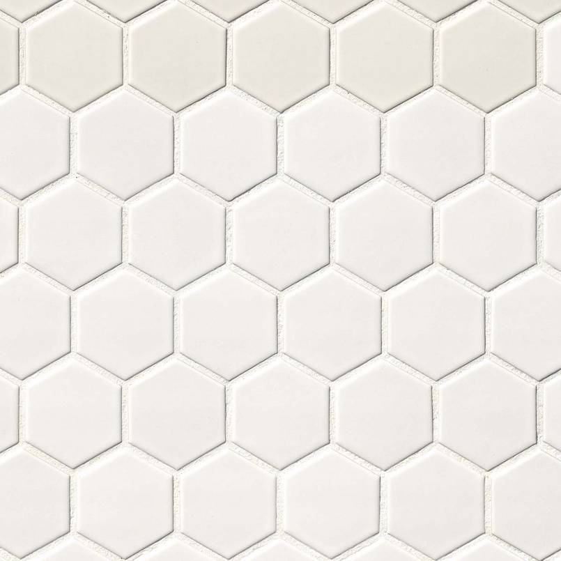 White Matte Hexagon