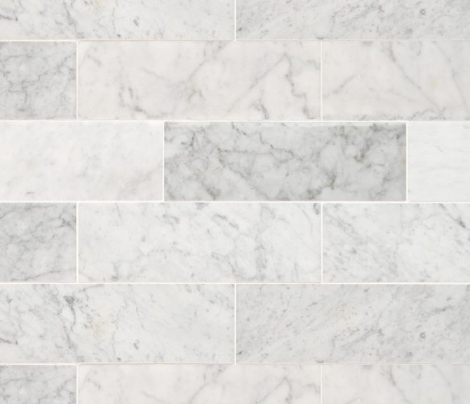 MSI Stone Carrara White Subway Tile Honed