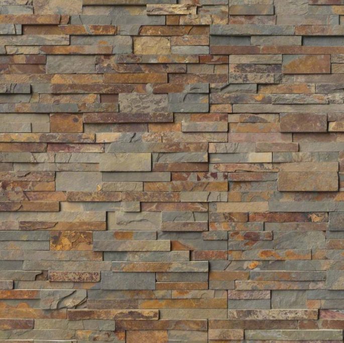 MSI Stone Natural Stone Veneer Rockmount Gold Rush Stacked Stone