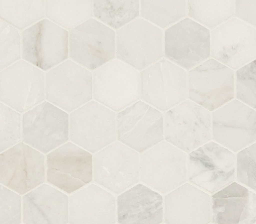 MSI Stone Hexagon Pattern Arabescato Venato White Honed Hexagon