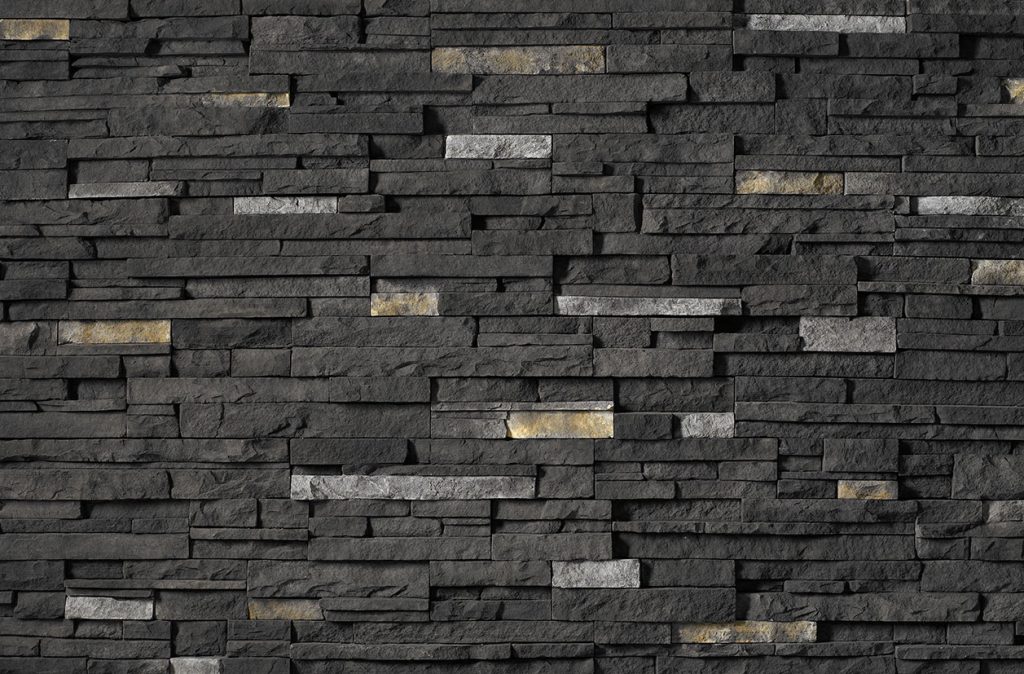 Cultured Stone Manufactured Stone Veneer Pro-Fit Alpine Ledgestone Black Rundle