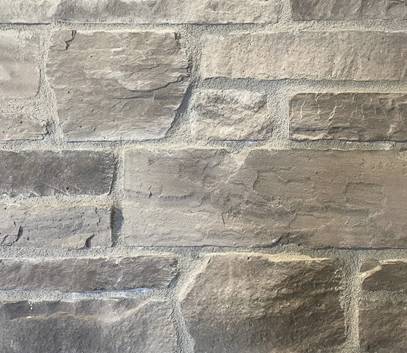StoneRox Cobble Stone Ash Manufactured Stone Veneer StoneRox Cobble Stone Ash