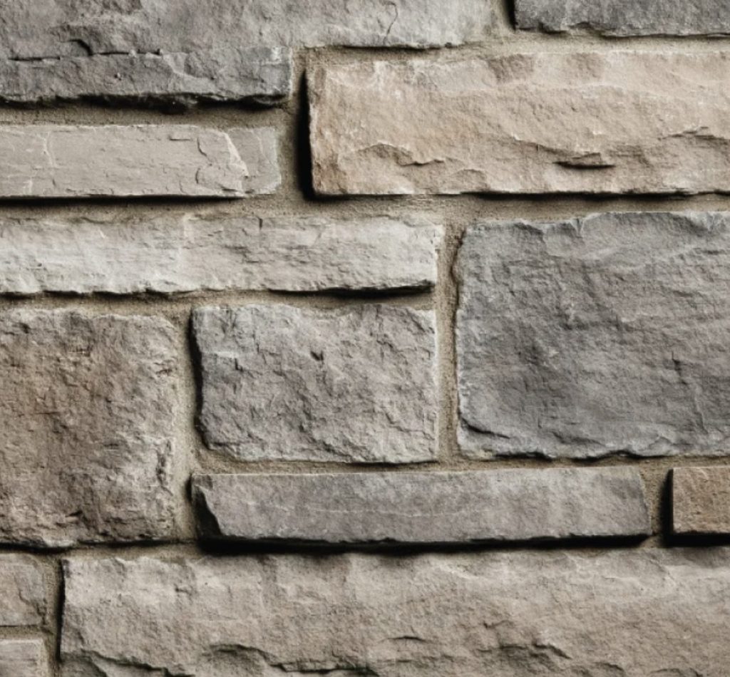 StoneRox Royal Stones Manufactured Stone Veneer Ledge Cobble Stone Black Forest