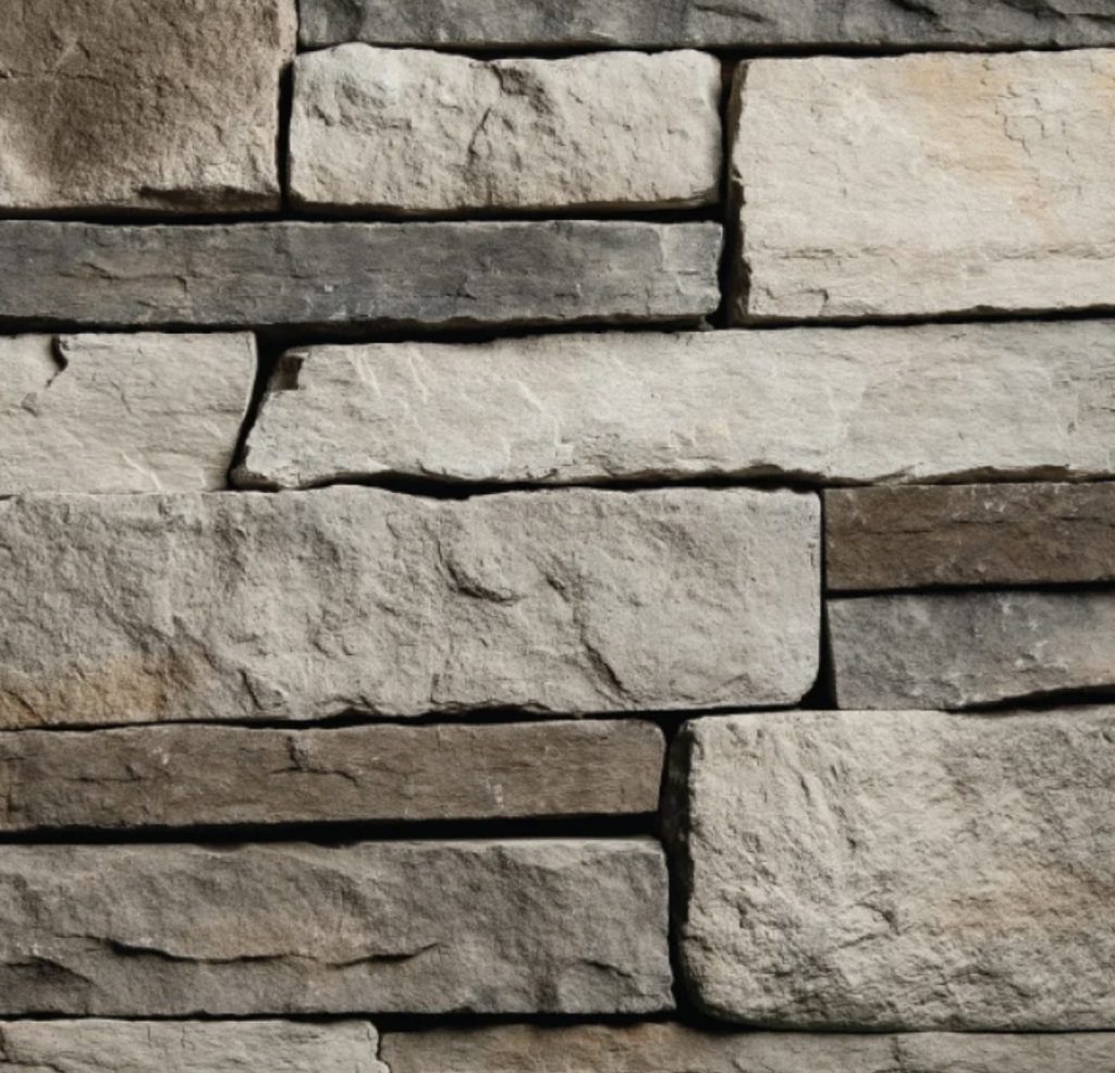 StoneRox Royal Stones Manufactured Stone Veneer Ledge Cobble Stone Titanium