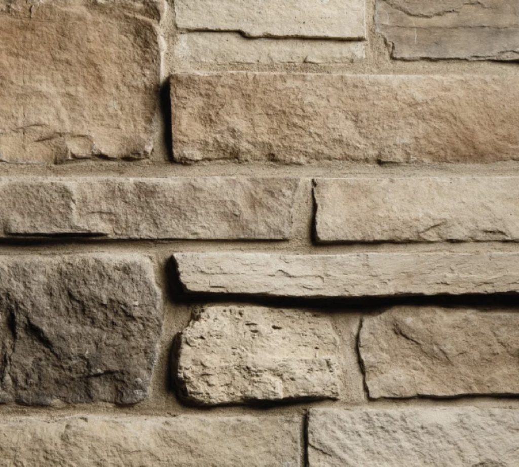 StoneRox Royal Stones Manufactured Stone Veneer Ledge Cobble Stone Walnut