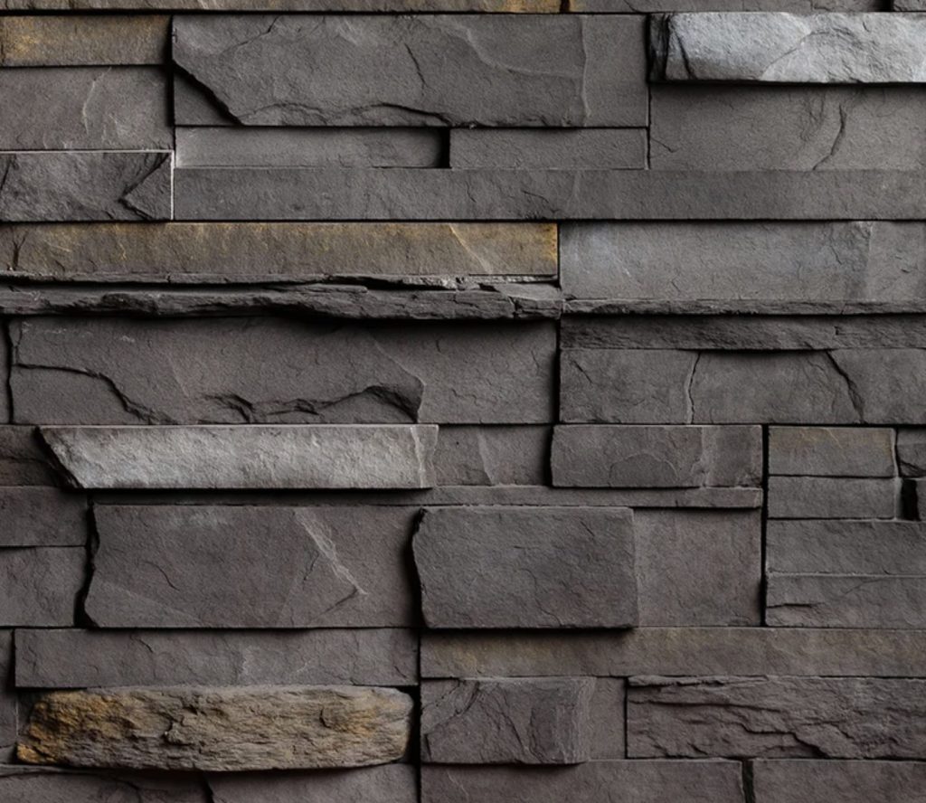 StoneRox Royal Stones Manufactured Stone Veneer Newport Stone Black Rundle