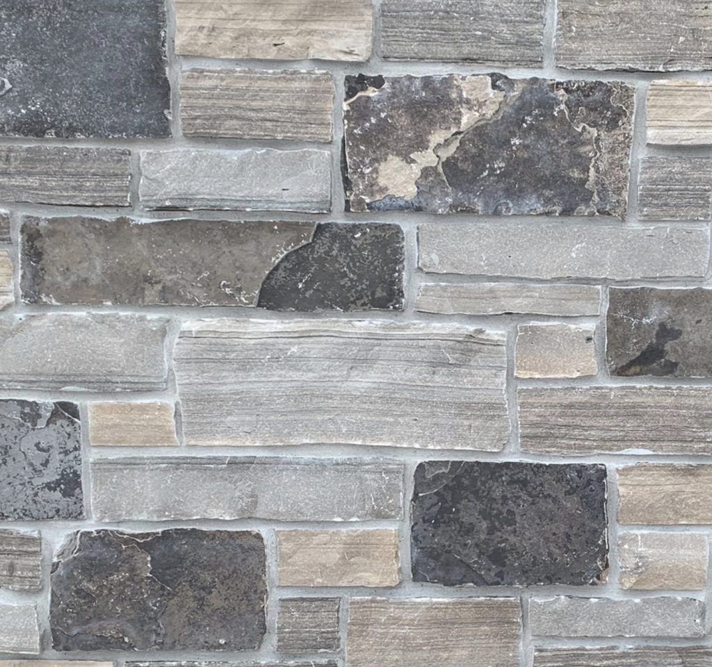 Fond Du Lac Natural Stone Veneer Falls Collection Graphite Falls