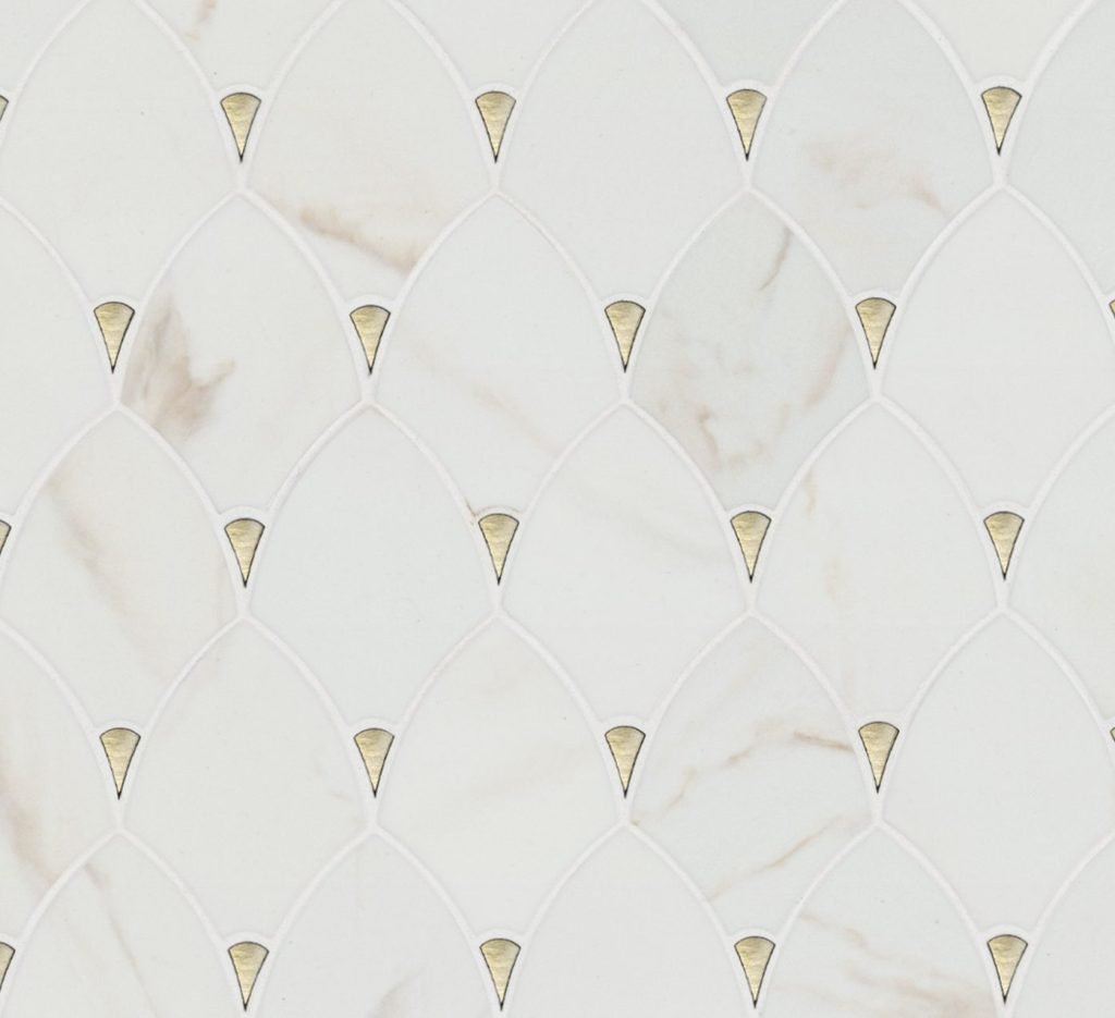 MSI Backsplash Citadel Gold Trident Tile